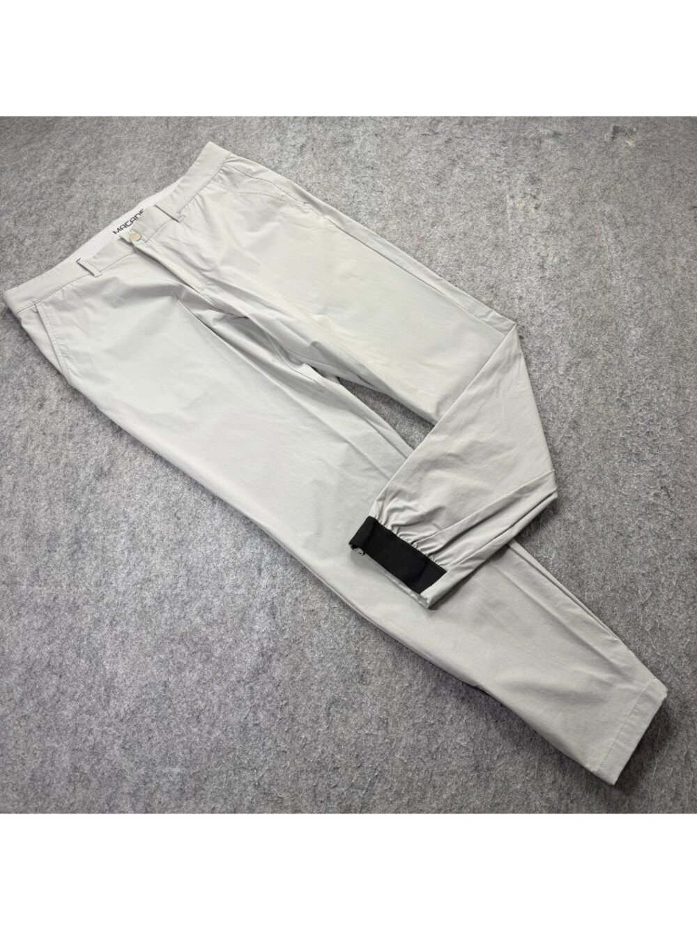 Macade Golf Pants Men 36 x 30 Gray Performance Tapered Ankle Zip Stretch Slim